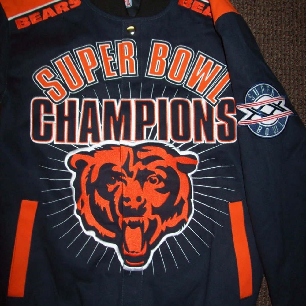CHICAGO BEARS SUPER BOWL XX CHAMP JACKET 3X 4X 6X - Picture 6 of 12